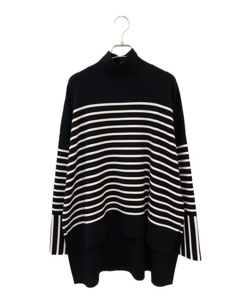 LE PHIL（ル フィル）LE PHIL (ル フィル) ボーダーニット ブラック サイズ:Freeの古着・服飾アイテム