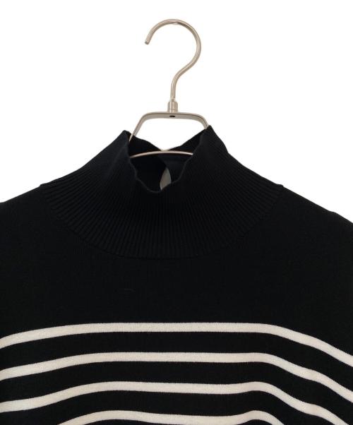 LE PHIL（ル フィル）LE PHIL (ル フィル) ボーダーニット ブラック サイズ:Freeの古着・服飾アイテム