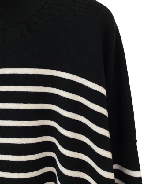 LE PHIL（ル フィル）LE PHIL (ル フィル) ボーダーニット ブラック サイズ:Freeの古着・服飾アイテム