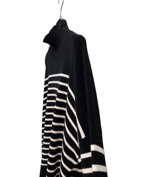 LE PHIL（ル フィル）LE PHIL (ル フィル) ボーダーニット ブラック サイズ:Freeの古着・服飾アイテム