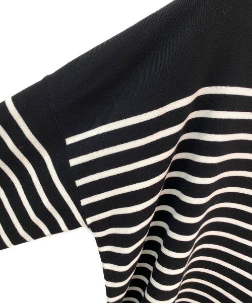 LE PHIL（ル フィル）LE PHIL (ル フィル) ボーダーニット ブラック サイズ:Freeの古着・服飾アイテム