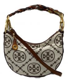 TORY BURCH（トリーバーチ）の古着「Tモノグラムミニクレセントバッグ」｜アイボリー