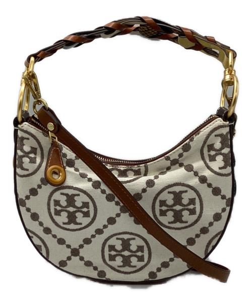 TORY BURCH（トリーバーチ）TORY BURCH (トリーバーチ) Tモノグラムミニクレセントバッグ アイボリーの古着・服飾アイテム