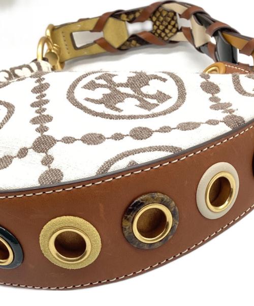 TORY BURCH（トリーバーチ）TORY BURCH (トリーバーチ) Tモノグラムミニクレセントバッグ アイボリーの古着・服飾アイテム