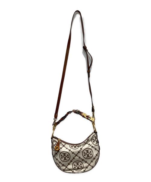 TORY BURCH（トリーバーチ）TORY BURCH (トリーバーチ) Tモノグラムミニクレセントバッグ アイボリーの古着・服飾アイテム