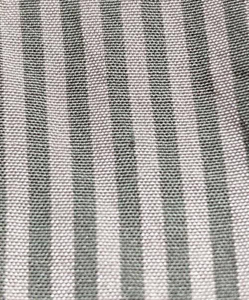 MAATEE&SONS（マーティーアンドサンズ）MAATEE&SONS (マーティーアンドサンズ) CHARLES SILK COTTON STRIPE/シルクコットンシャツ グレー サイズ:3の古着・服飾アイテム
