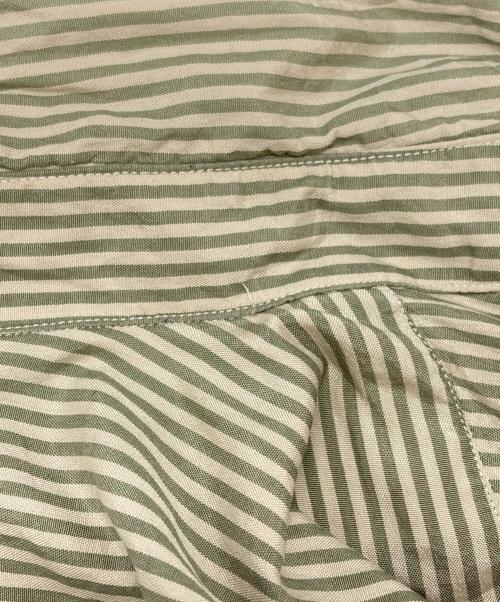 MAATEE&SONS（マーティーアンドサンズ）MAATEE&SONS (マーティーアンドサンズ) CHARLES SILK COTTON STRIPE/シルクコットンシャツ グレー サイズ:3の古着・服飾アイテム