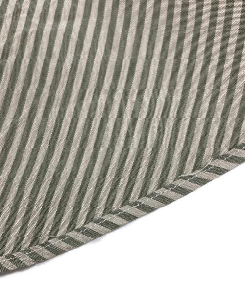 MAATEE&SONS（マーティーアンドサンズ）MAATEE&SONS (マーティーアンドサンズ) CHARLES SILK COTTON STRIPE/シルクコットンシャツ グレー サイズ:3の古着・服飾アイテム