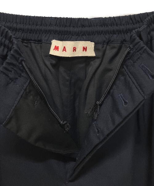 MARNI（マルニ）MARNI (マルニ) ウールトロピカルシャーリング1Pテーパードパンツ ネイビー サイズ:48の古着・服飾アイテム