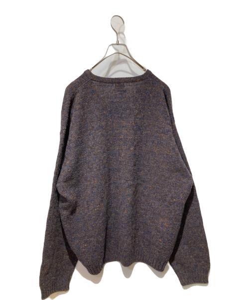 C.P COMPANY（シーピーカンパニー）C.P COMPANY (シーピーカンパニー) Vネックニット ブラウン×ネイビー サイズ:4の古着・服飾アイテム