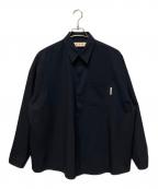 MARNIマルニ）の古着「ウールトロピカルシャツ」｜ネイビー