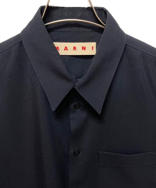 MARNI（マルニ）MARNI (マルニ) ウールトロピカルシャツ ネイビー サイズ:48の古着・服飾アイテム