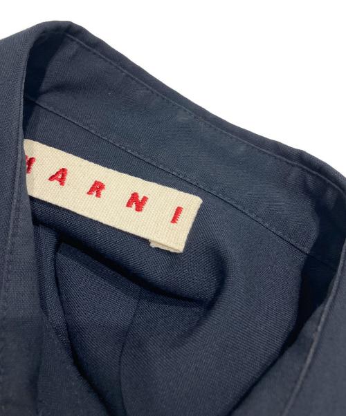 MARNI（マルニ）MARNI (マルニ) ウールトロピカルシャツ ネイビー サイズ:48の古着・服飾アイテム