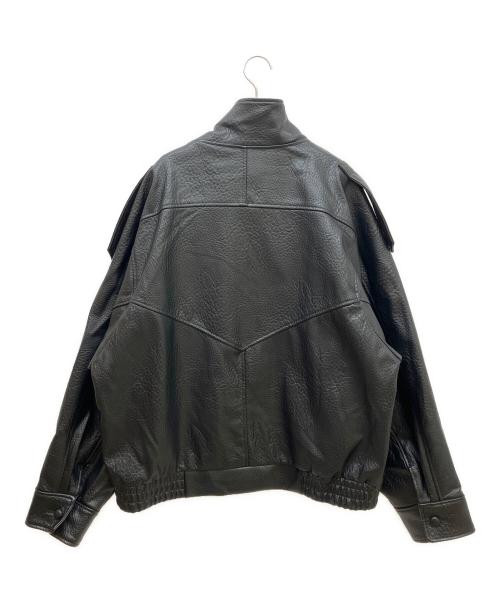 ZARA（ザラ）ZARA (ザラ) フェイクレザージャケット ブラック サイズ:XXLの古着・服飾アイテム