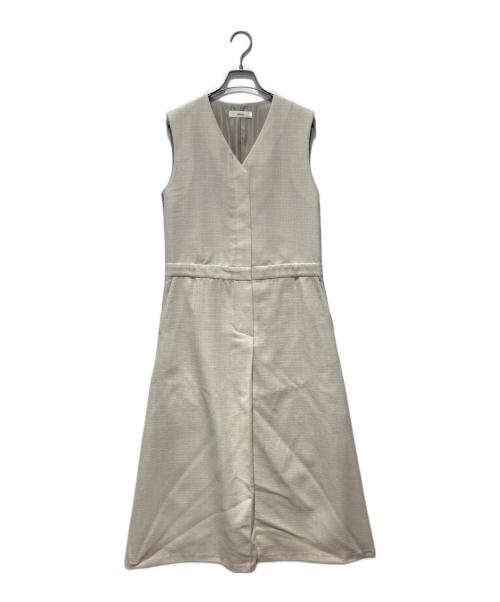 ebure（エブール）ebure (エブール) ドライプリペラワンピース アイボリー サイズ:36の古着・服飾アイテム
