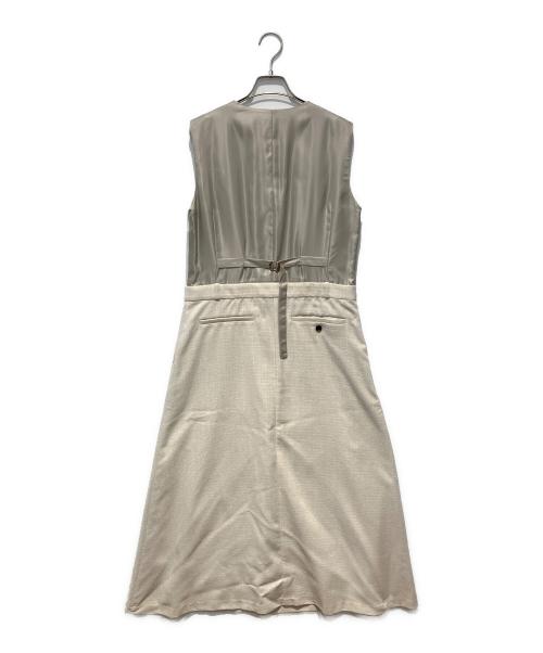 ebure（エブール）ebure (エブール) ドライプリペラワンピース アイボリー サイズ:36の古着・服飾アイテム