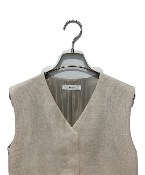 ebure（エブール）ebure (エブール) ドライプリペラワンピース アイボリー サイズ:36の古着・服飾アイテム
