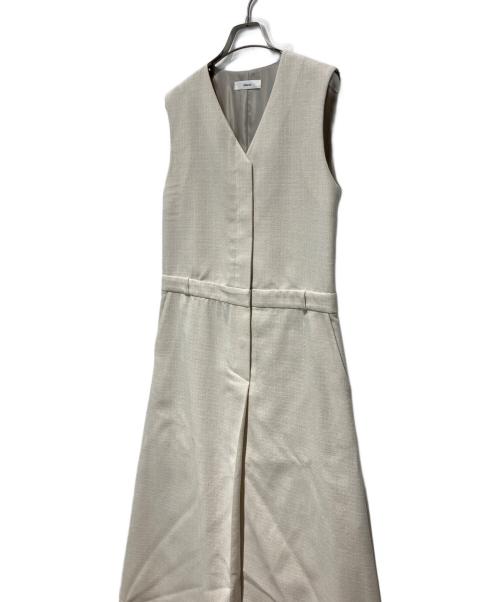 ebure（エブール）ebure (エブール) ドライプリペラワンピース アイボリー サイズ:36の古着・服飾アイテム