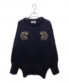 eYe JUNYAWATANABE MAN×Miller Raynerジュンヤワタナベマン×）の古着「Combed Wool Jersey Embroiderym」｜ネイビー