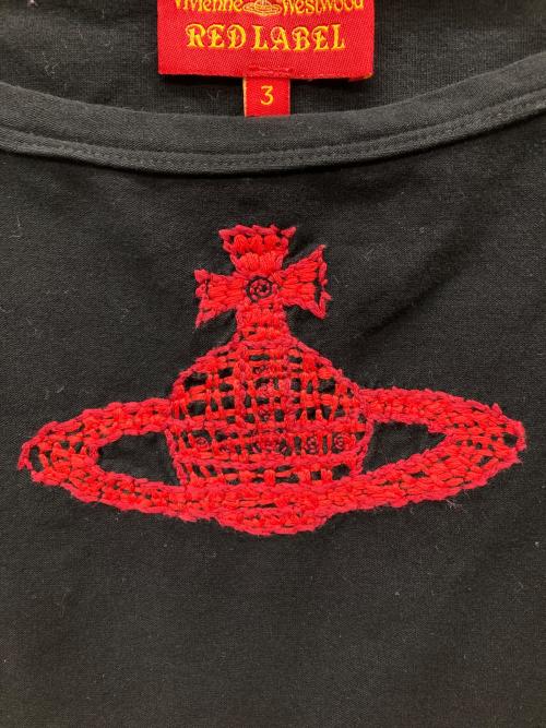 Vivienne Westwood RED LABEL（ヴィヴィアンウエストウッドレッドレーベル）Vivienne Westwood RED LABEL (ヴィヴィアンウエストウッドレッドレーベル) オーブ刺繍タンクトップ ブラック サイズ:3の古着・服飾アイテム