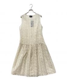 AKRIS（アクリス）の古着「シアーノースリーブワンピース」｜アイボリー