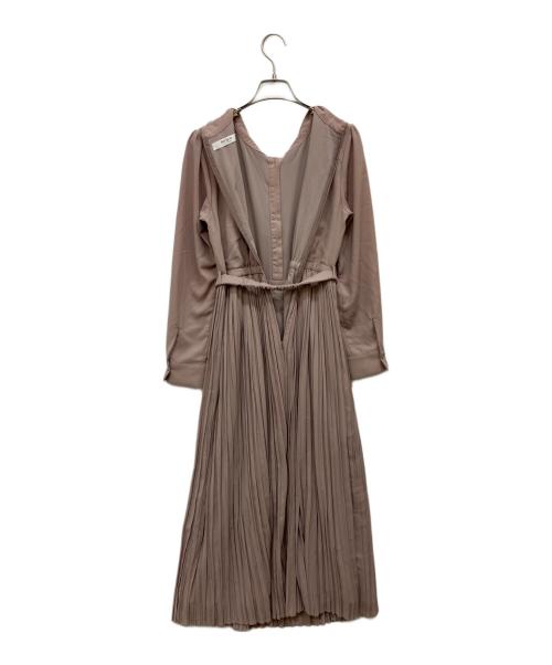 HER LIP TO（ハーリップトゥ）Her lip to (ハーリップトゥ) Viola Bow Pleated Dress ピンク サイズ:Sの古着・服飾アイテム