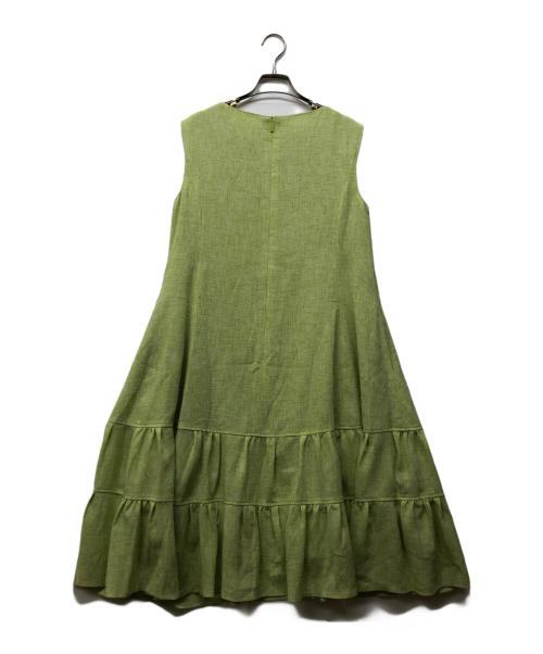 Rene（ルネ）Rene (ルネ) リネンライクドレス グリーン サイズ:36の古着・服飾アイテム