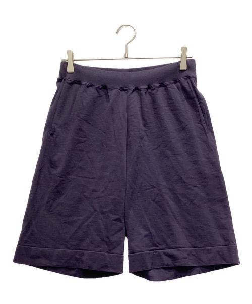 BATONER（バトナ―）BATONER (バトナ―) コットン限界度詰めニットショートパンツ パープル サイズ:２ 未使用品の古着・服飾アイテム