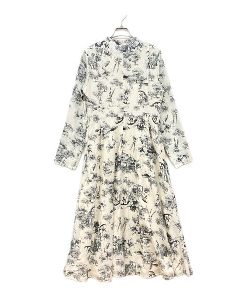 ANDREA&Co.（アンドラー＆コー）ANDREA&Co. (アンドラー＆コー) TOILE DE JOUY PLEATS DRESS アイボリー サイズ:freeの古着・服飾アイテム