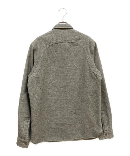 RRL（ダブルアールエル）RRL (ダブルアールエル) コットンウールブレンドシャツ グレー サイズ:SIZE Mの古着・服飾アイテム