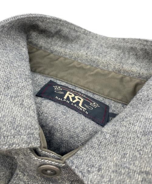RRL（ダブルアールエル）RRL (ダブルアールエル) コットンウールブレンドシャツ グレー サイズ:SIZE Mの古着・服飾アイテム