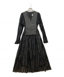 Ameri（アメリ）の古着「WASHI LAYERED DRESS」｜ブラック