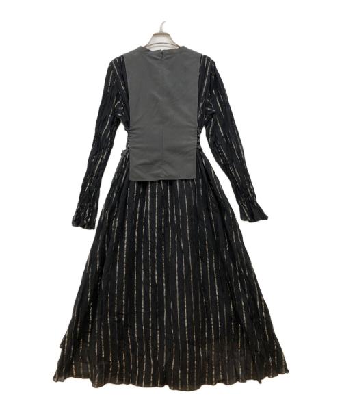 Ameri（アメリ）AMERI (アメリ) WASHI LAYERED DRESS ブラック サイズ:Sの古着・服飾アイテム