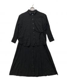 MANOF（マノフ）の古着「LAYER SHIRTS ONE PIECE」｜ブラック