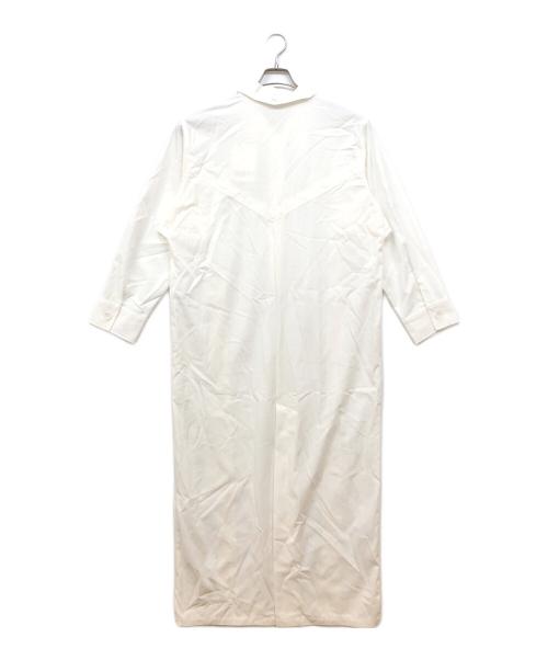 EMOELLE（エモエレ）EMOELLE (エモエレ) ミリタリーシャツワンピース ホワイト サイズ:FREEの古着・服飾アイテム