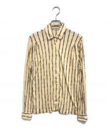 CELINE（セリーヌ）の古着「総柄シルクシャツ」｜ベージュ