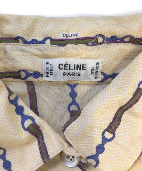 CELINE（セリーヌ）CELINE (セリーヌ) 総柄シルクシャツ ベージュ サイズ:40の古着・服飾アイテム