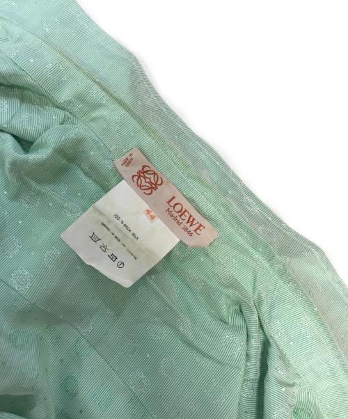 LOEWE（ロエベ）LOEWE (ロエベ) モノグラムボウタイシャツ グリーン サイズ:44の古着・服飾アイテム