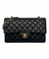 CHANEL（シャネル）の古着「マトラッセ 25/ダブルチェーンショルダーバッグ」｜ブラック