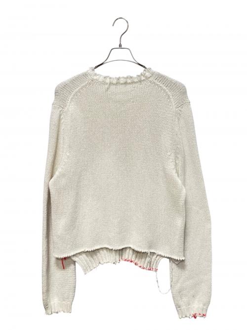 Maison Margiela（メゾンマルジェラ）Maison Margiela (メゾンマルジェラ) GRUNGE PULL KNIT/グランジ プルニット ホワイト サイズ:Sの古着・服飾アイテム