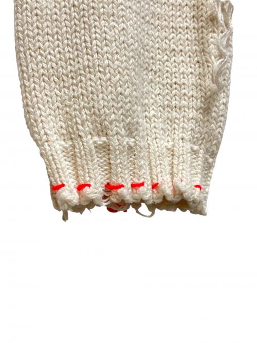 Maison Margiela（メゾンマルジェラ）Maison Margiela (メゾンマルジェラ) GRUNGE PULL KNIT/グランジ プルニット ホワイト サイズ:Sの古着・服飾アイテム