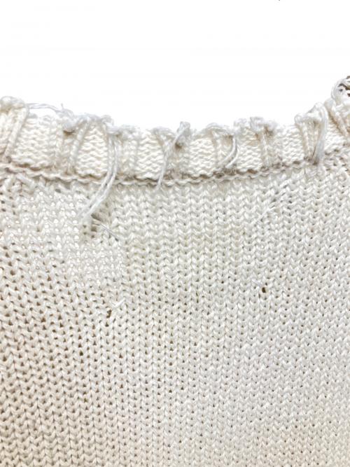 Maison Margiela（メゾンマルジェラ）Maison Margiela (メゾンマルジェラ) GRUNGE PULL KNIT/グランジ プルニット ホワイト サイズ:Sの古着・服飾アイテム