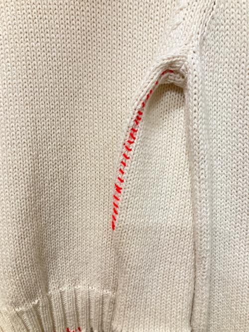Maison Margiela（メゾンマルジェラ）Maison Margiela (メゾンマルジェラ) GRUNGE PULL KNIT/グランジ プルニット ホワイト サイズ:Sの古着・服飾アイテム