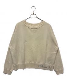 Maison Margiela（メゾンマルジェラ）の古着「ペンキクラッシュ加工スウェット」｜ベージュ