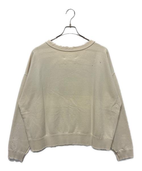 Maison Margiela（メゾンマルジェラ）Maison Margiela (メゾンマルジェラ) ペンキクラッシュ加工スウェット ベージュ サイズ:L 未使用品の古着・服飾アイテム