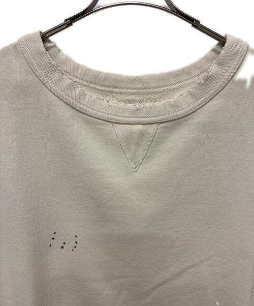 Maison Margiela（メゾンマルジェラ）Maison Margiela (メゾンマルジェラ) ペンキクラッシュ加工スウェット ベージュ サイズ:L 未使用品の古着・服飾アイテム
