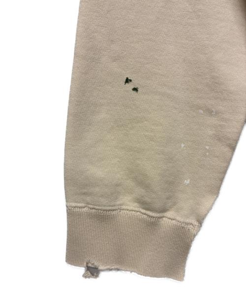 Maison Margiela（メゾンマルジェラ）Maison Margiela (メゾンマルジェラ) ペンキクラッシュ加工スウェット ベージュ サイズ:L 未使用品の古着・服飾アイテム