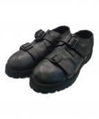 GUIDI×AMANOJACKグイディ×）の古着「DOUBLE BUCKLED DERBY」｜ブラック