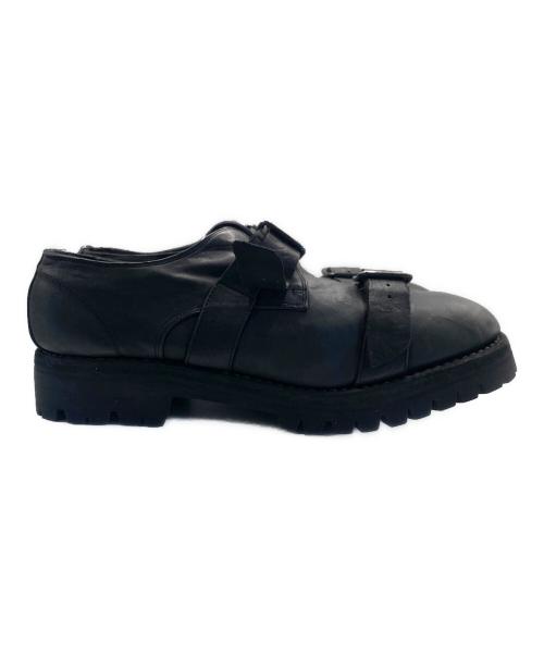 GUIDI（グイディ）GUIDI (グイディ) AMANOJACK DOUBLE BUCKLED DERBY ブラック サイズ:42の古着・服飾アイテム