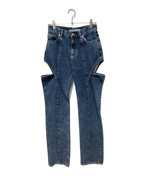 JOHN LAWRENCE SULLIVAN（ジョン ローレンス サリバン）JOHN LAWRENCE SULLIVAN (ジョン ローレンス サリバン) WASHED DENIM HOLLOWED OUT PANTS インディゴ サイズ:M 未使用品の古着・服飾アイテム